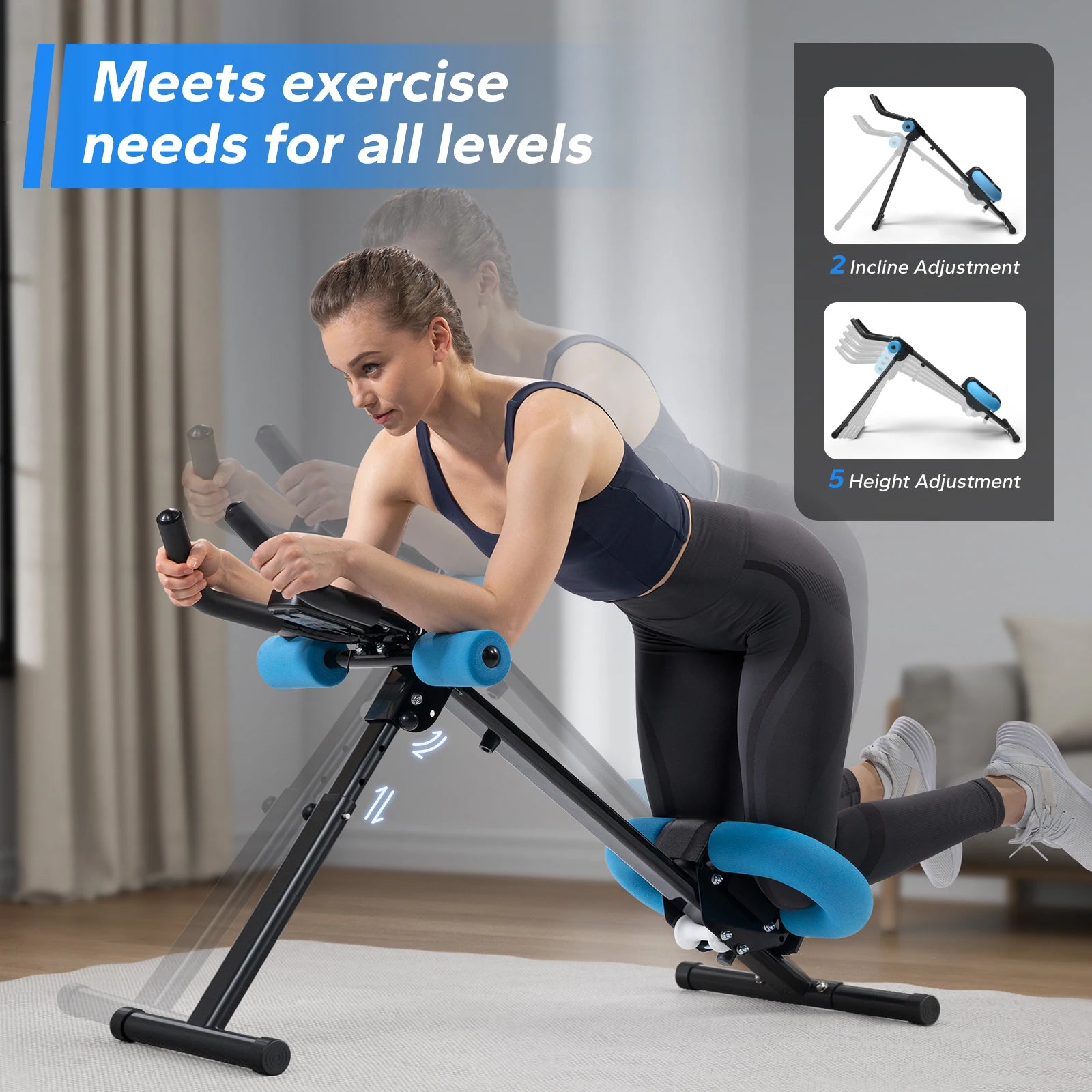 MERACH 2314 Ab Machine Adjustable Trainer Foldable