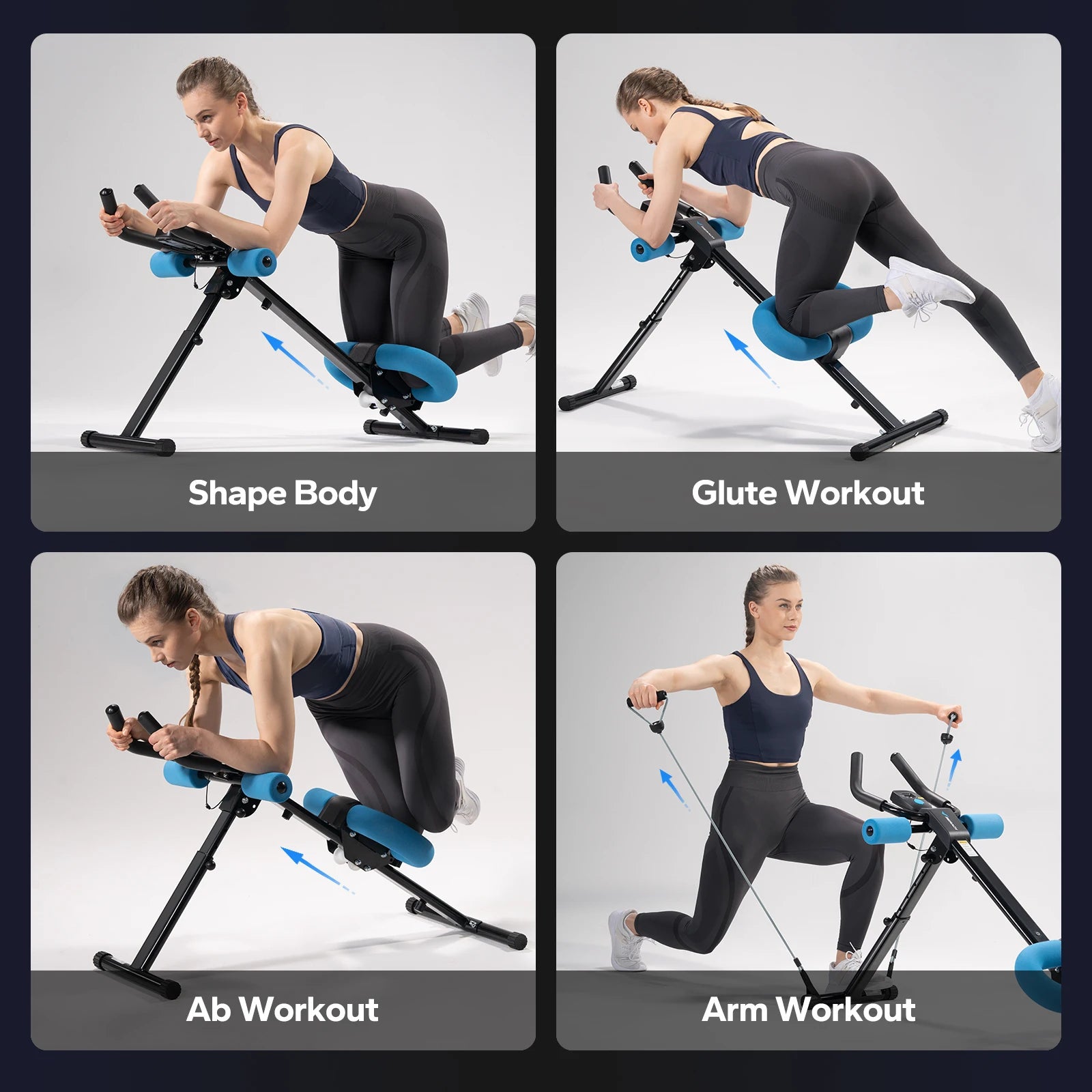 MERACH 2314 Ab Machine Adjustable Trainer Foldable