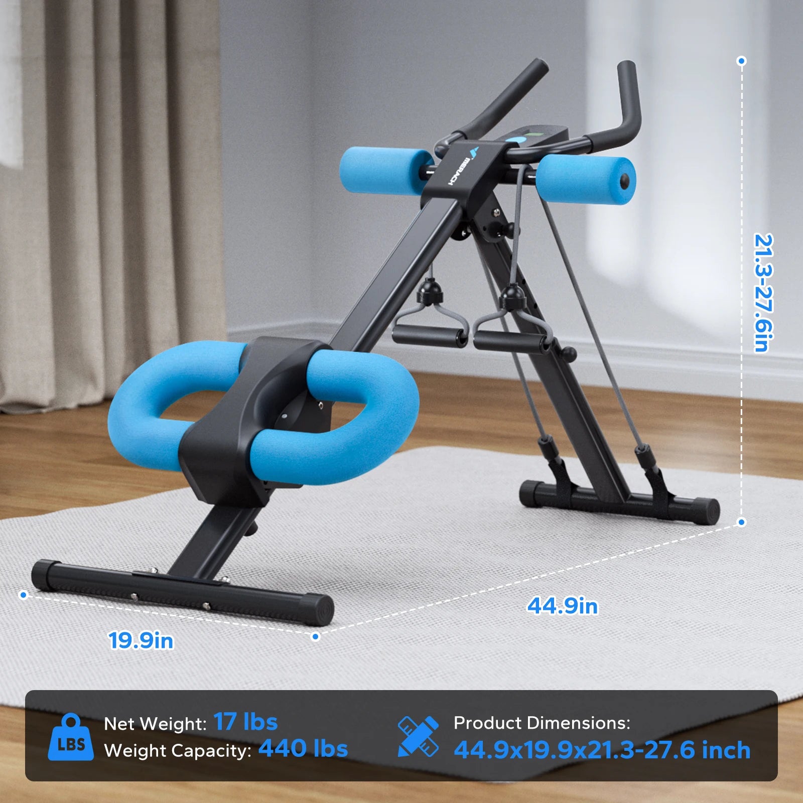MERACH 2314 Ab Machine Adjustable Trainer Foldable