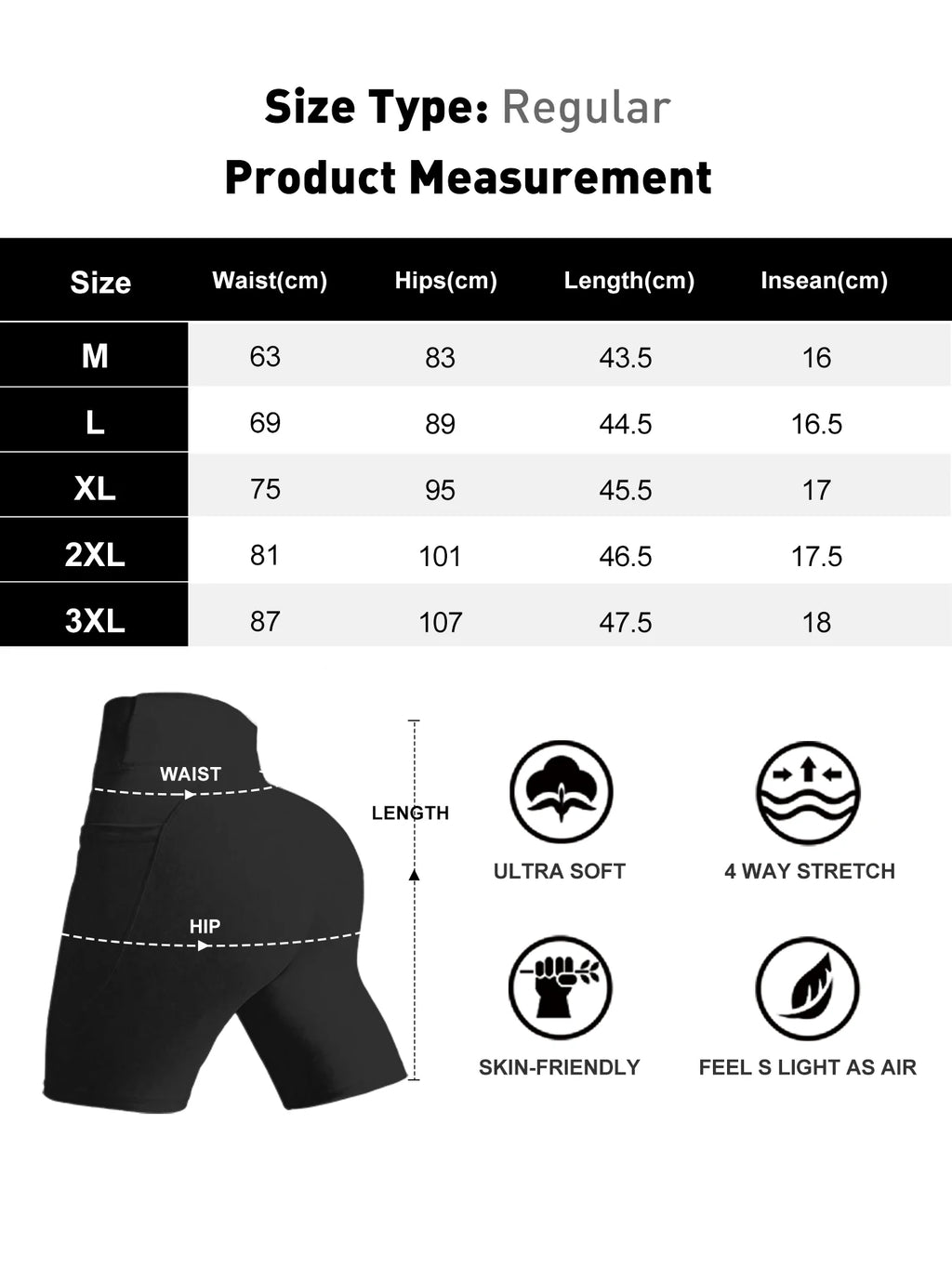 5 Pack Women's High Waisted Biker Shorts with Pockets