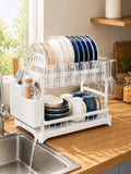 Countertop 2 Tier Black Dish Rack