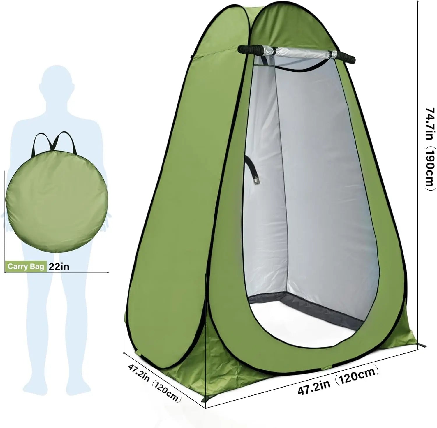 Pop Up Privacy Shower Tent Blue