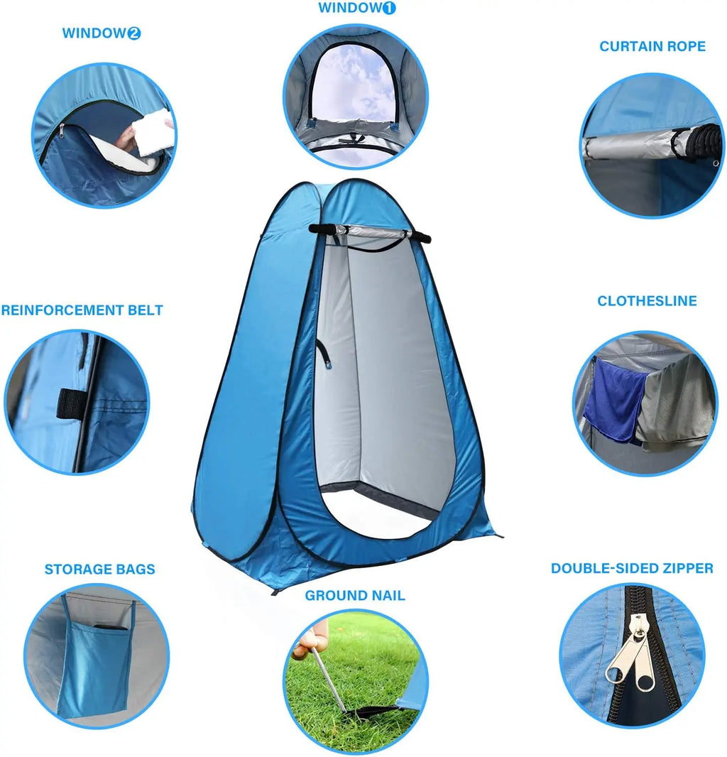 Pop Up Privacy Shower Tent Blue
