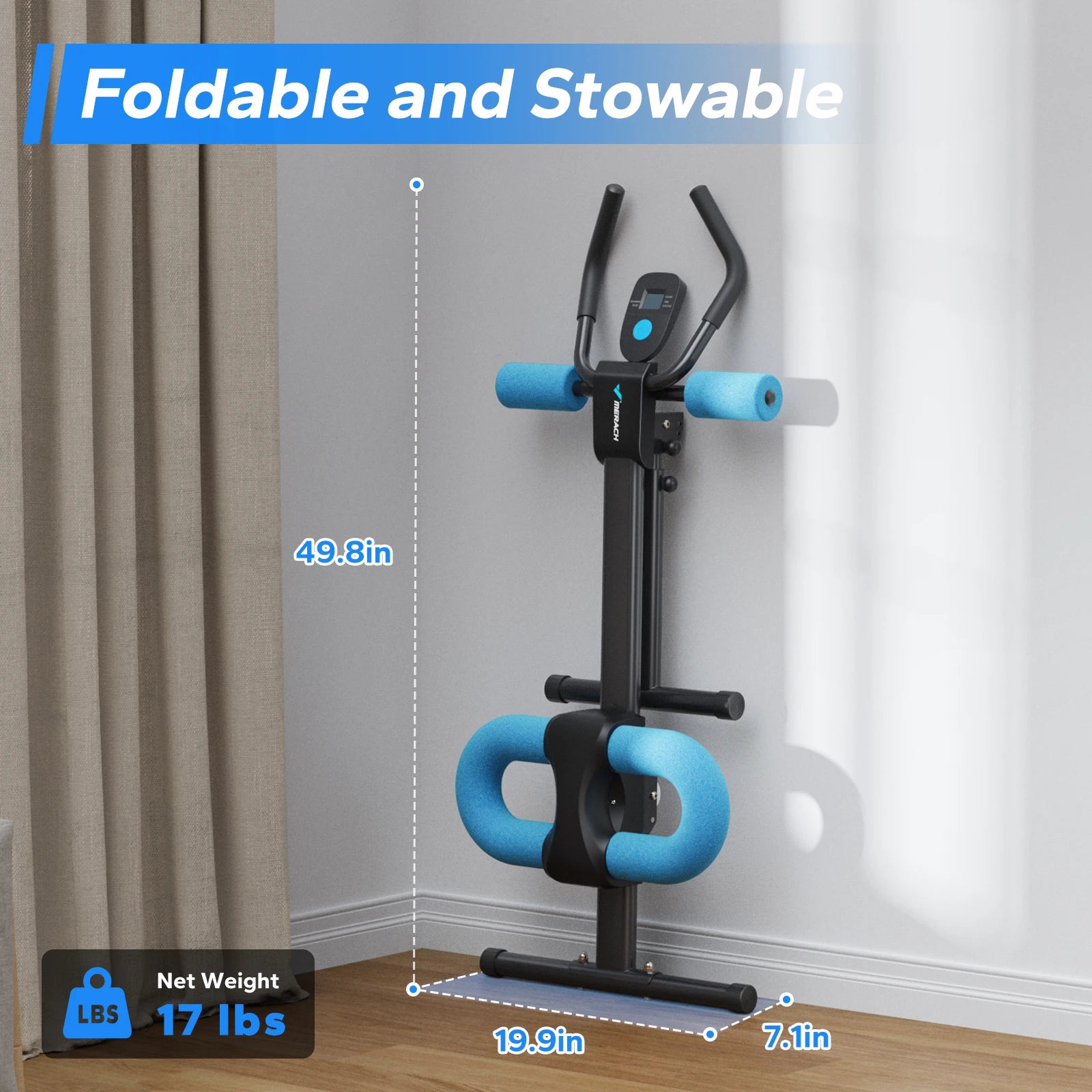 MERACH 2314 Ab Machine Adjustable Trainer Foldable