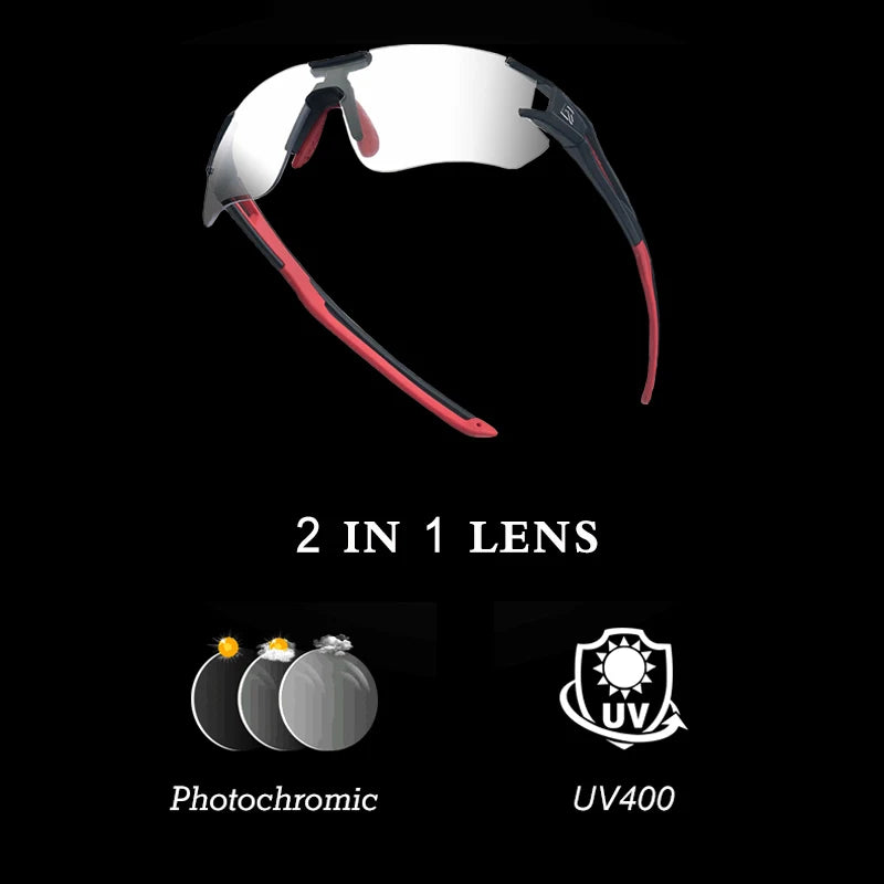 ROCKBROS Photochromatic Glasses Sport Protective Eyewear