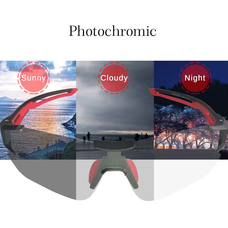 ROCKBROS Photochromatic Glasses Sport Protective Eyewear