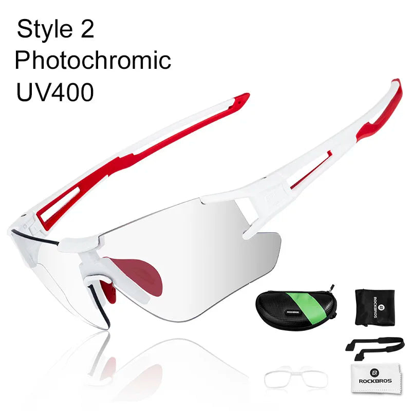 ROCKBROS Photochromatic Glasses Sport Protective Eyewear