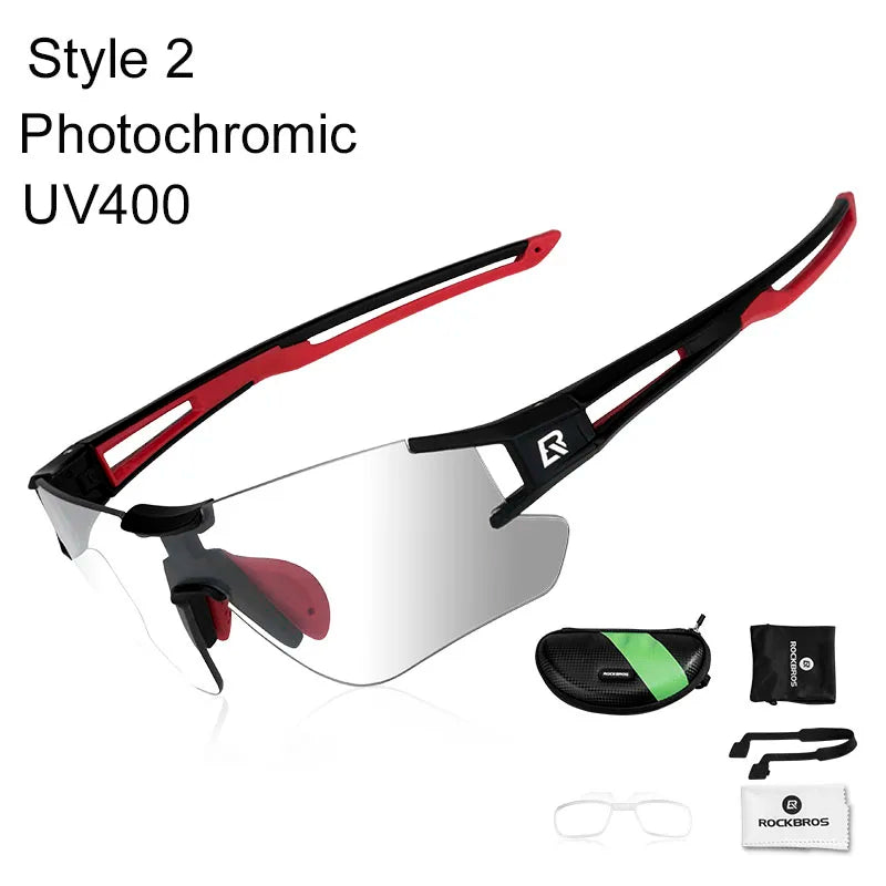 ROCKBROS Photochromatic Glasses Sport Protective Eyewear