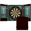 Dart Board Cabinet with 6 Deluxe Steel Tip Darts