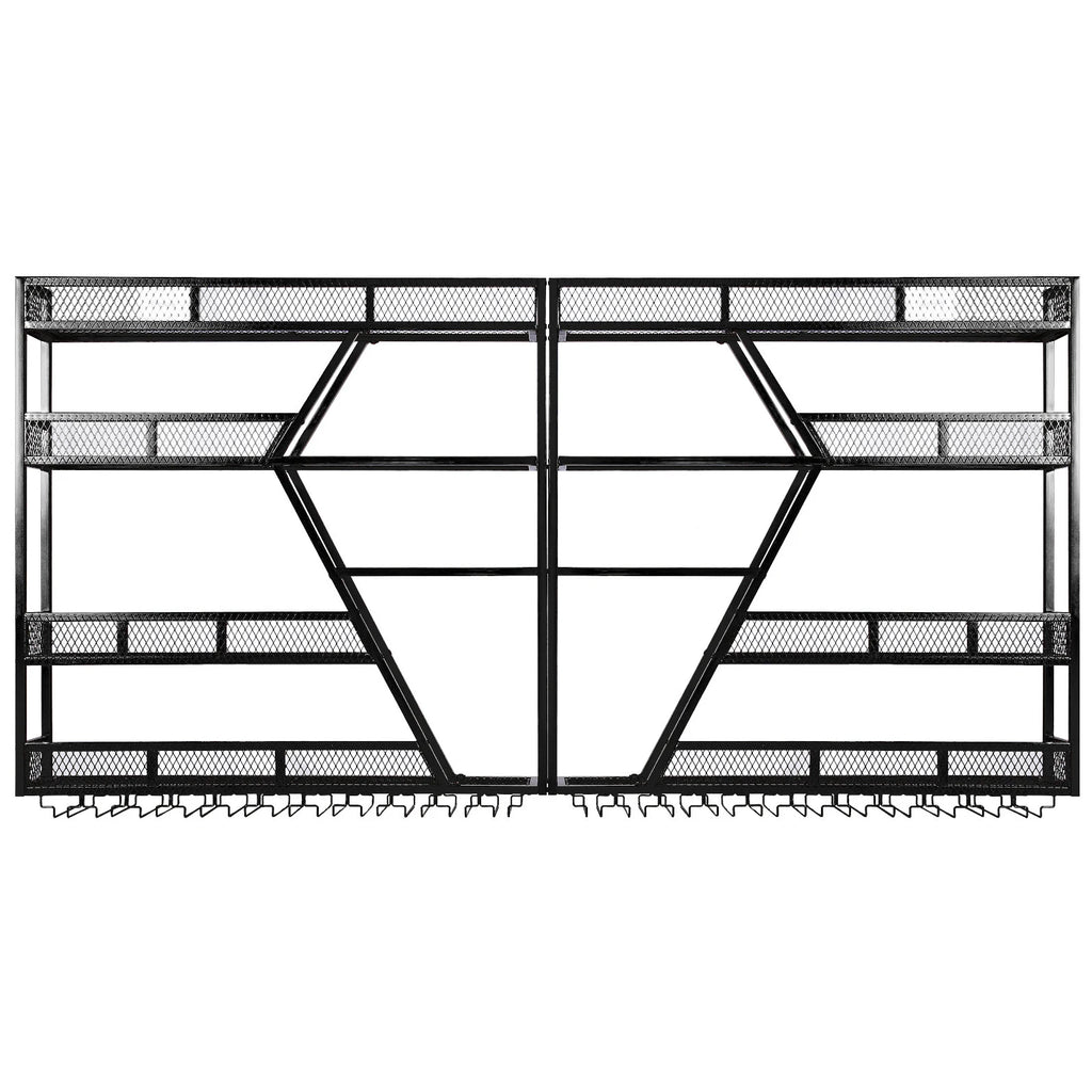 3/4 Tier Wall Mounted Wine Storage Rack Display