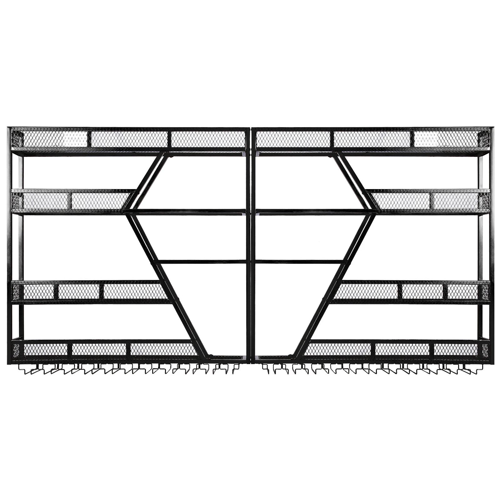 3/4 Tier Wall Mounted Wine Storage Rack Display