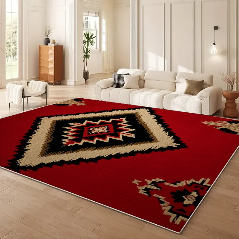 Moroccan Geometry Large Area Rug /Anti-Slip /Easy Cleaning