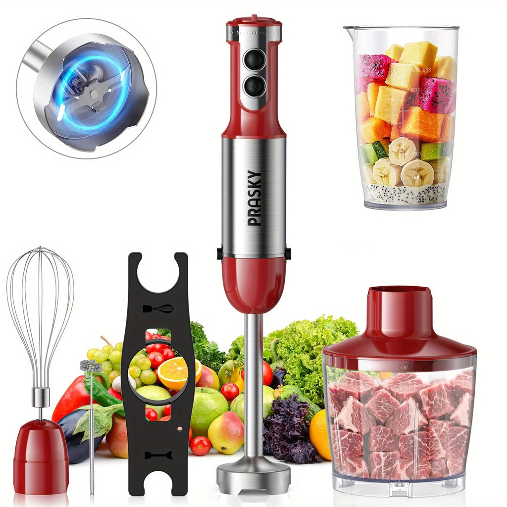 PRASKY 5-in-1 Blender with High Power Motor & Multi-Attachments