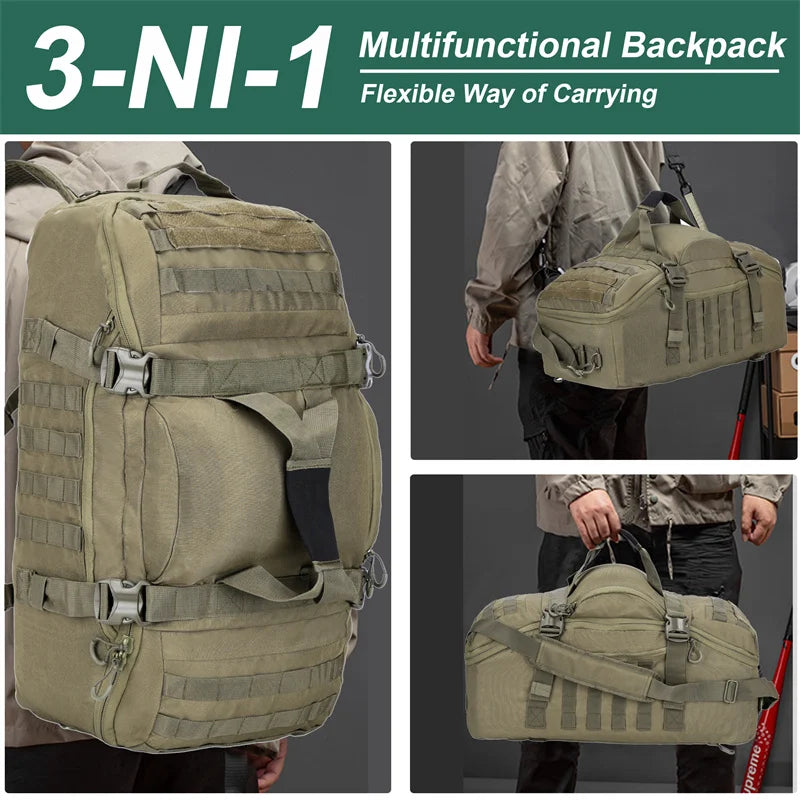 LQARMY 30L 45L 80L Outdoor Mountaineering Tactical Backpack or Large Duffel Bag