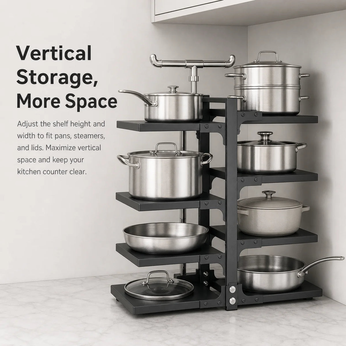 Adjustable Stainless Steel Kitchen Storage Rack