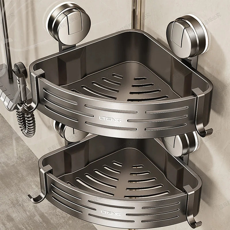 Triangle Shower Caddy with Suction Cups, Water Resistant & Never Rusts