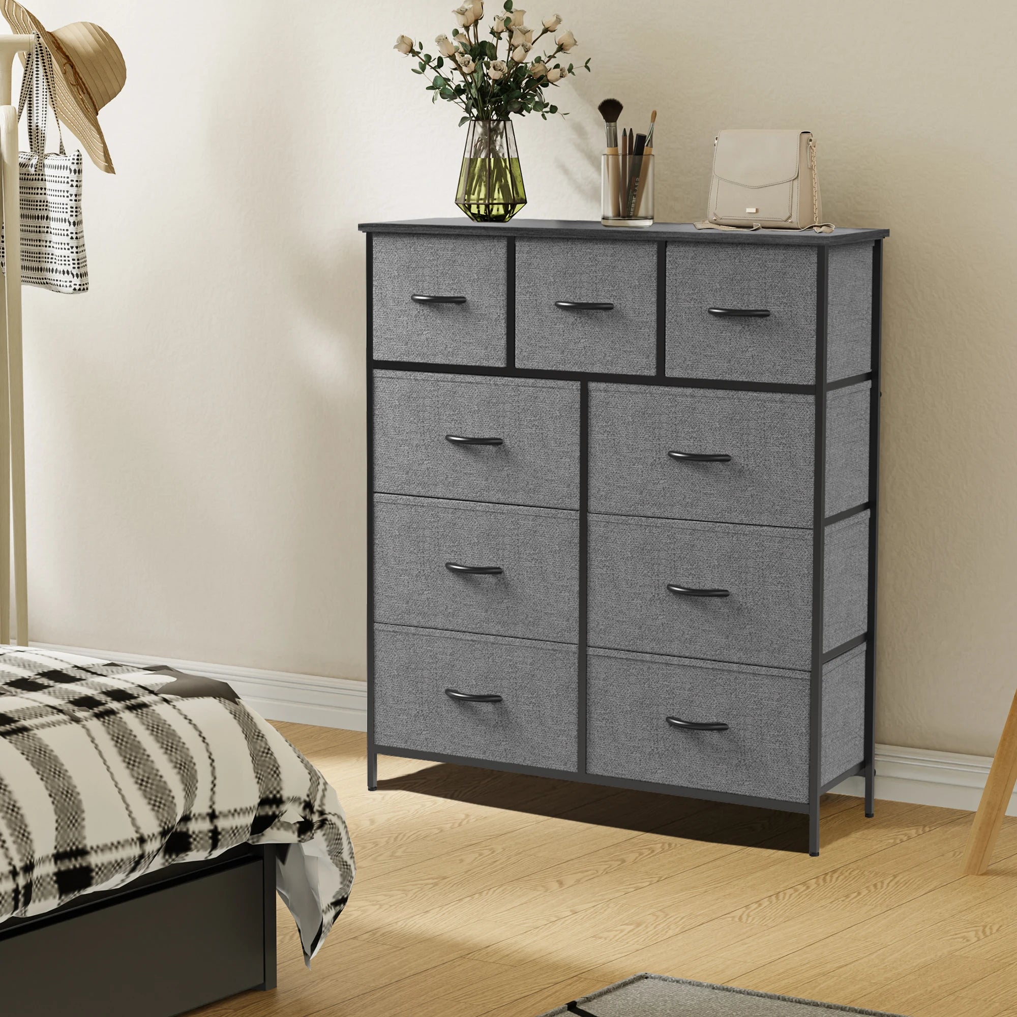 JHK Dresser with 9 Storage Drawers