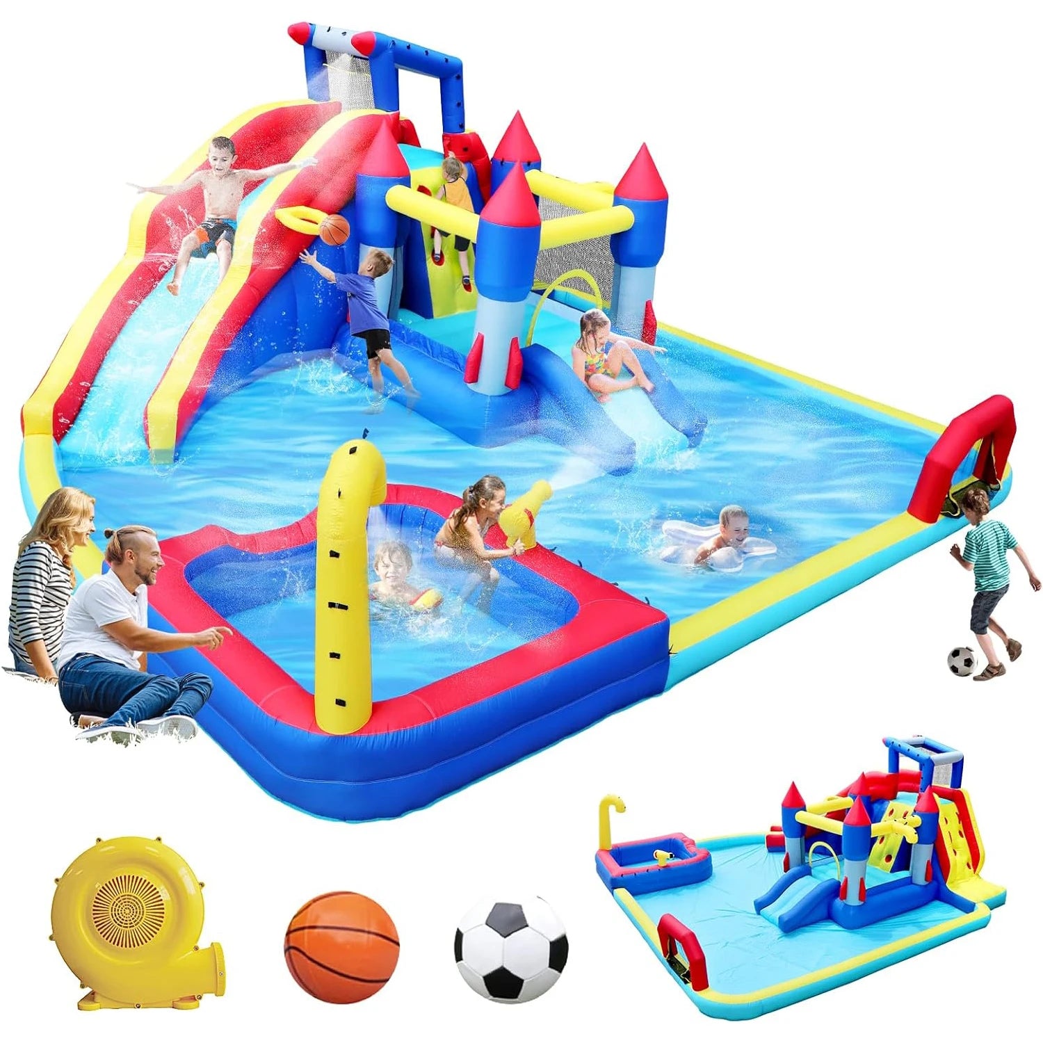 10 in 1 Inflatable Bounce House Water Park