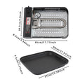 Portable Butane Gas Grill with Non-Stick Tempered Glass Lid for Kitchen