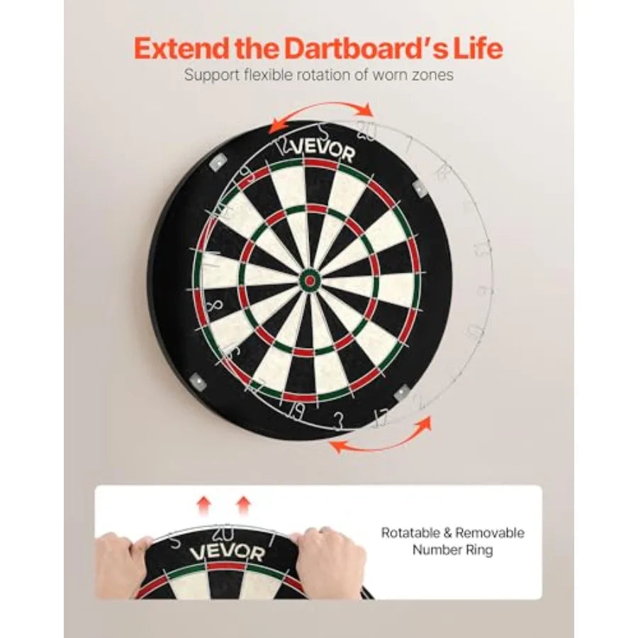 Dartboard with 6 Darts and Scoring Kit
