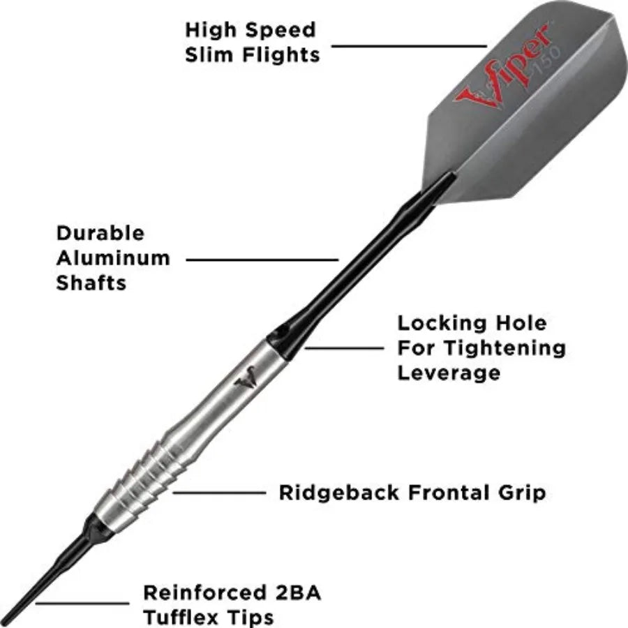 Viper V-Factor 90% Tungsten Soft Tip Dart Set with Case