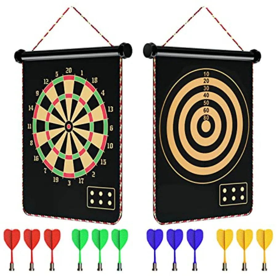 Magnetic Dart Board Outdoor with 12 Darts
