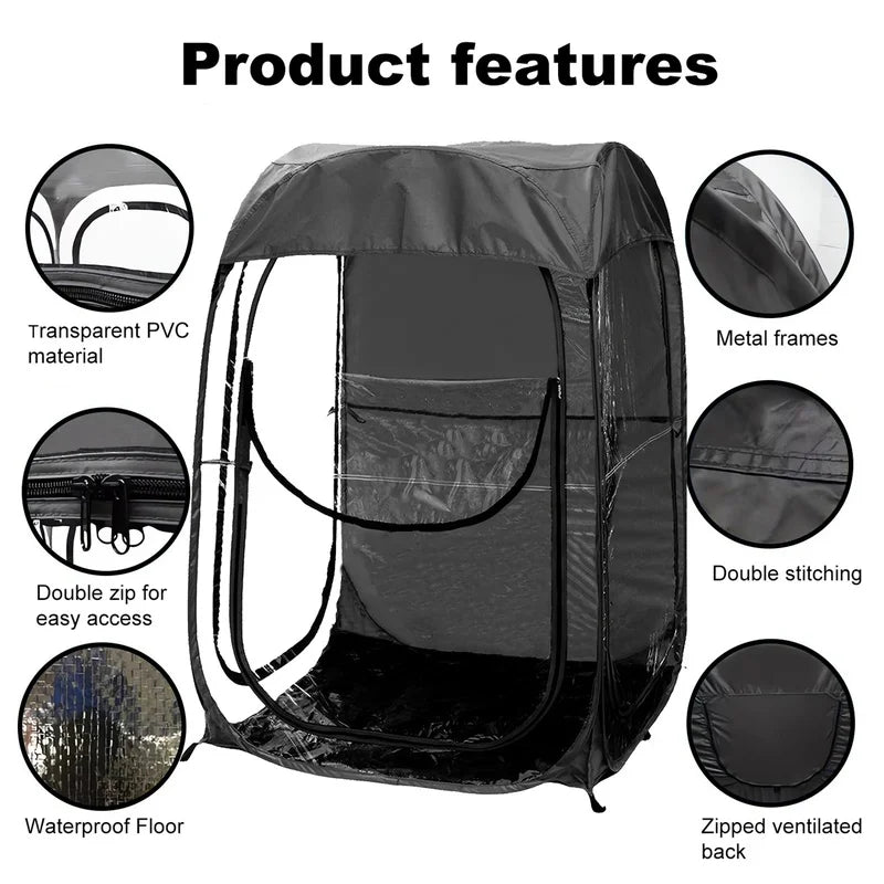 Portable Pop Tent for Outdoor Events, Fishing, and Camping – Black