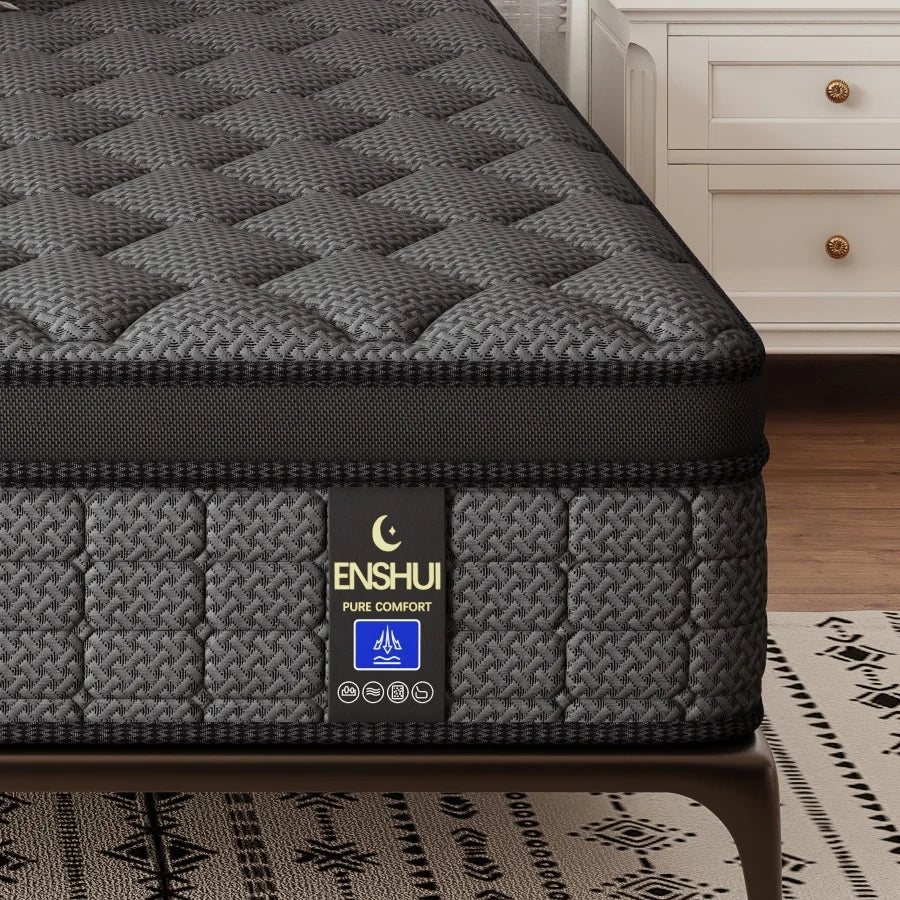 Queen Size Mattress 12/14inch Memory Foam Pocket Spring Boxed Mattress. Medium Firmness and Motion Isolation. Available in Twin, Full. Queen. King Size