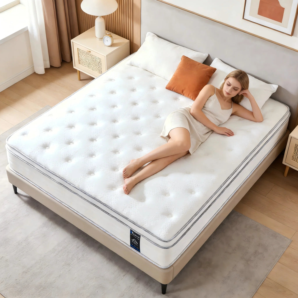 10/12/14" Hybrid Mattress in a Box Medium Firm, Motion Isolation