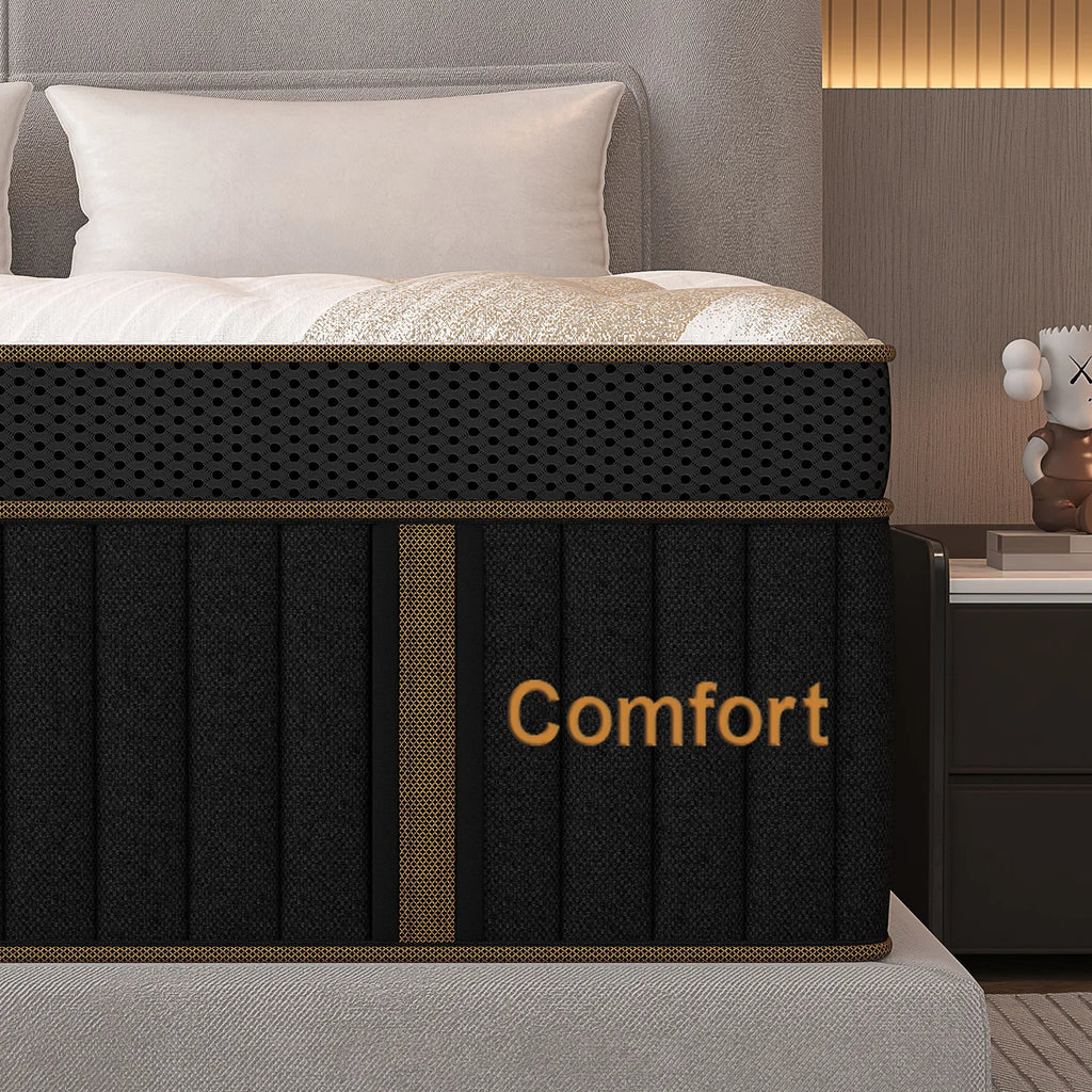12"14" Gel Memory Foam Hybrid Pocket Spring Mattress In A Box in Twin, Full, Queen, and King Medium Firm with Motion Isolation