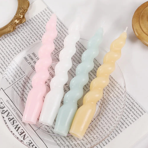 2pcs Spiral Long Rod Soy Candles Scented Candle Aromatherapy Decor