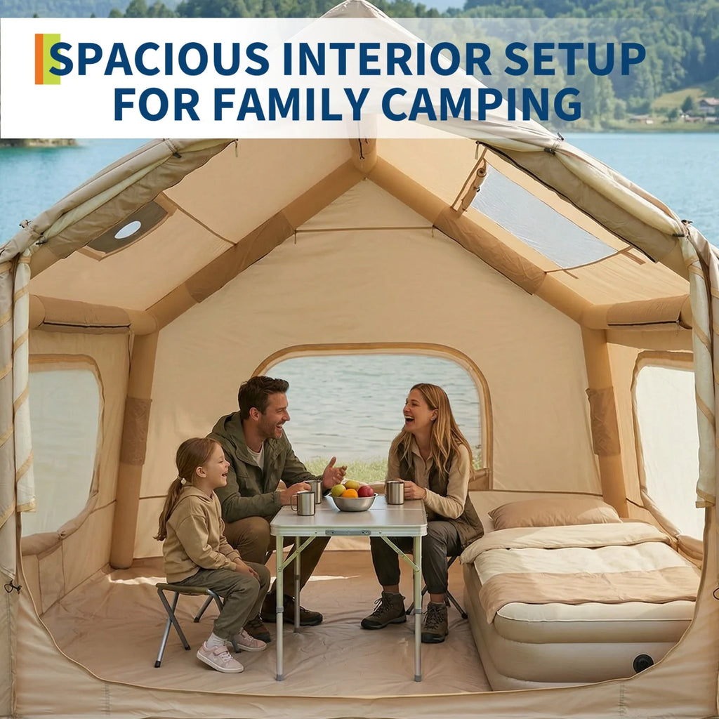 Quick Setup Inflatable Camping Tent for 6 People