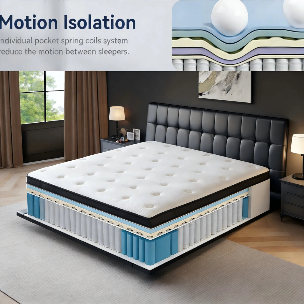 10/12 " Hybrid Mattress in Twin ,Full , Queen, and King Size, Medium Firm