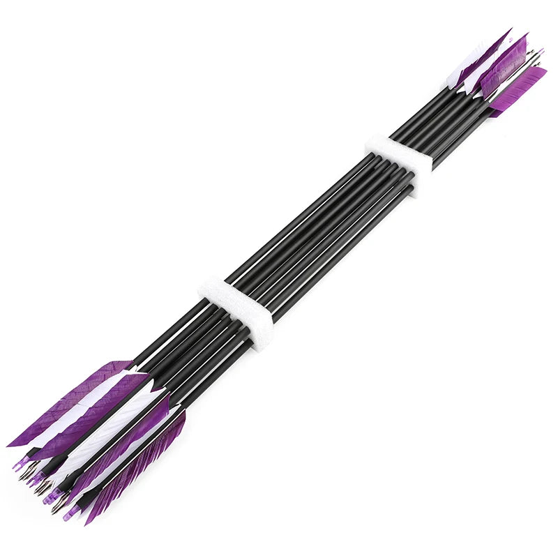 Mixed Carbon Arrows 12pcs 31.5inch