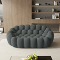 Sdorens 78'' Modern Loveseat  Boneless Couch Football-Shaped Lazy Floor Sofa