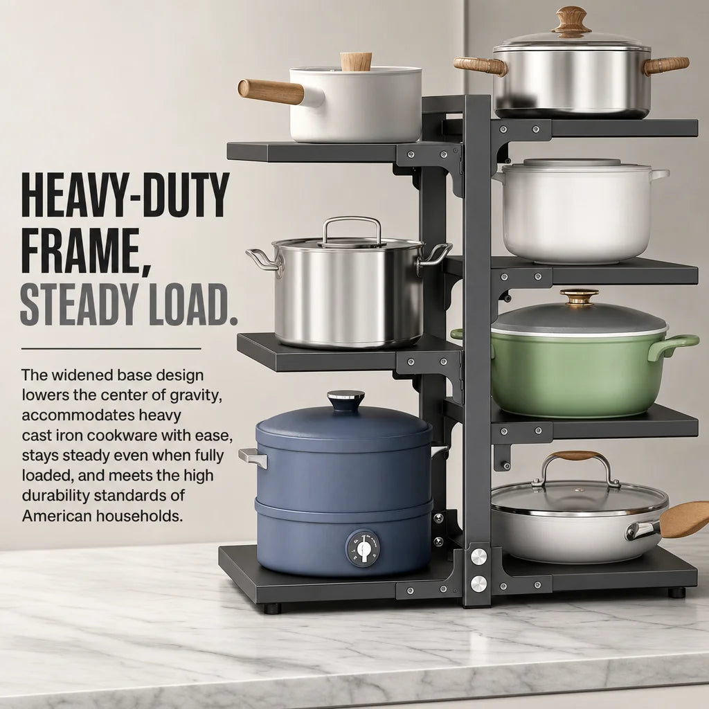 Adjustable Stainless Steel Kitchen Storage Rack