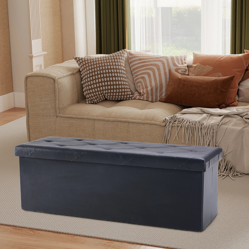 JHK 43" Leather Folding Ottoman
