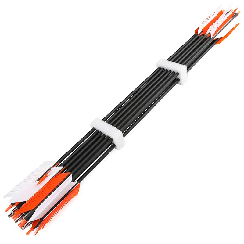 Mixed Carbon Arrows 12pcs 31.5inch