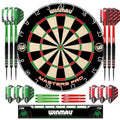 Masters Pro Premium Bristle Set  Includes Dart Board, Darts, Flights, Shafts and Oche Strip