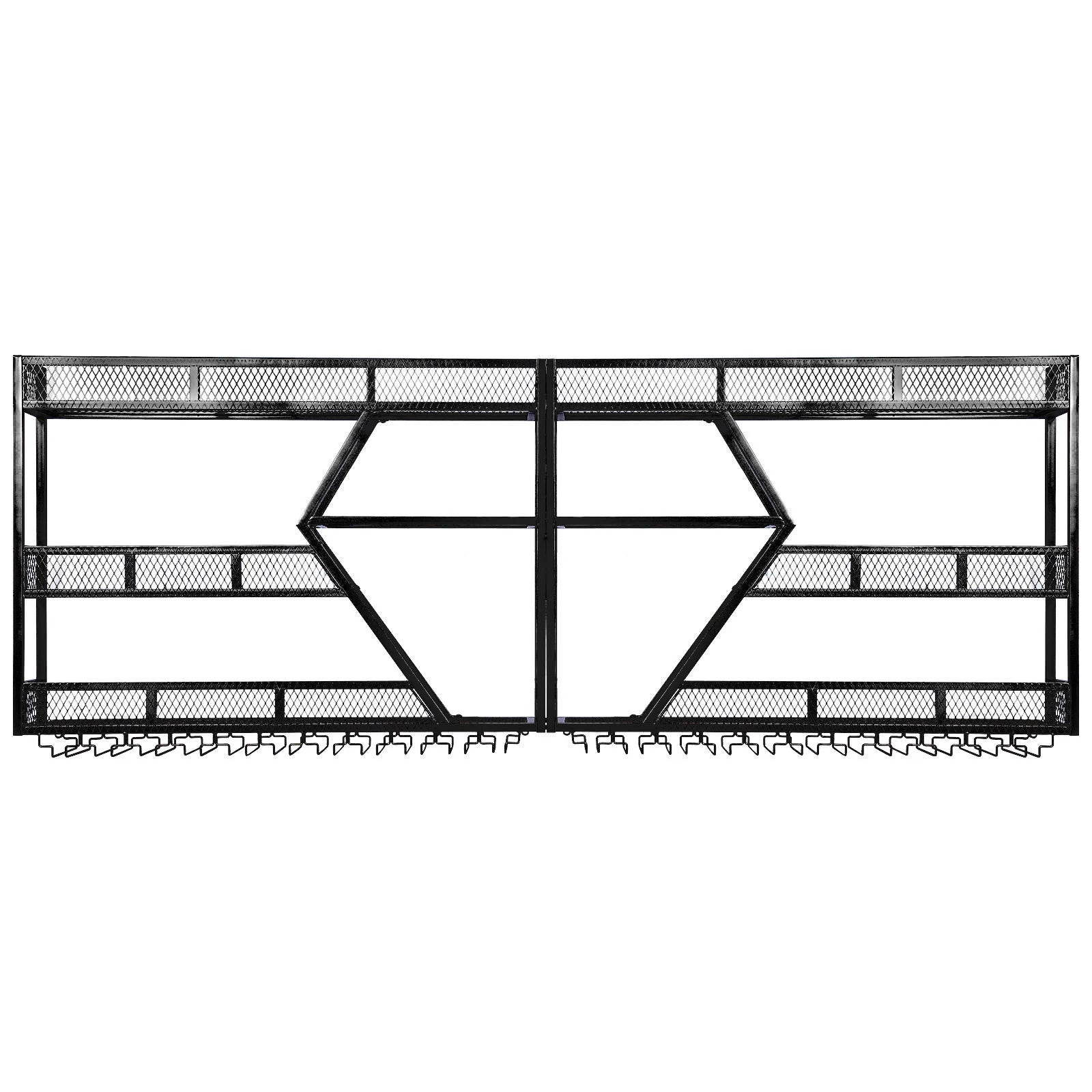 3/4 Tier Wall Mounted Wine Storage Rack Display