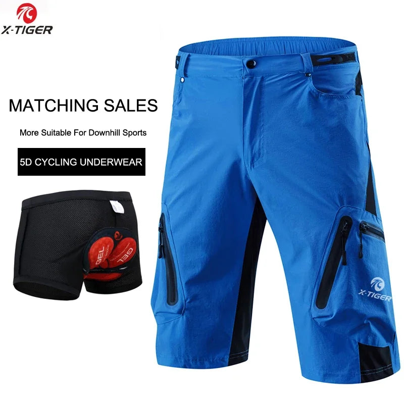 X-Tiger Men's Cycling Shorts with 5D Gel Pad Cycling Underwear