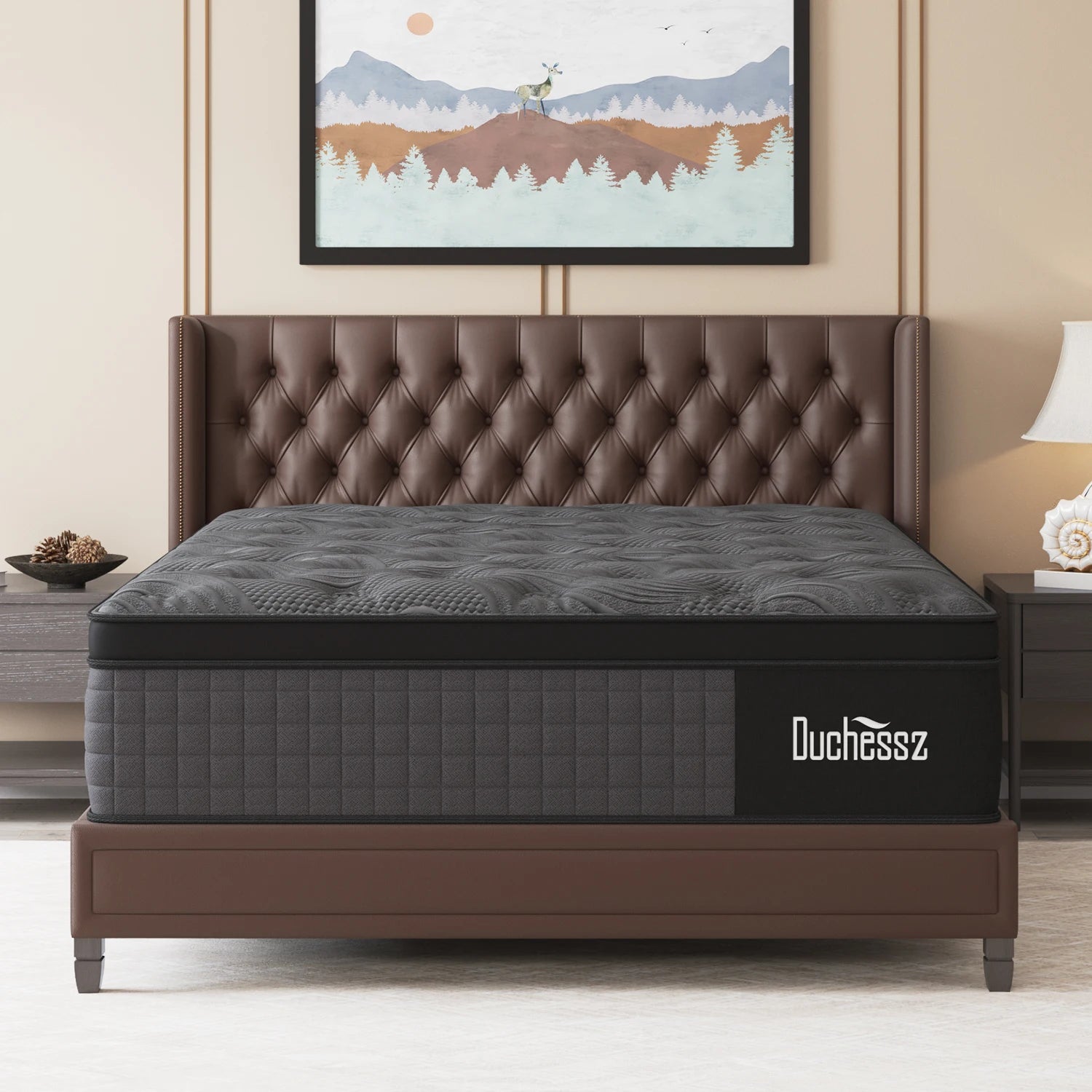 14" Euro Top Hybrid Spring Memory Foam Mattress Twin, Full, Queen, and King. Medium Firm with Motion Isolation