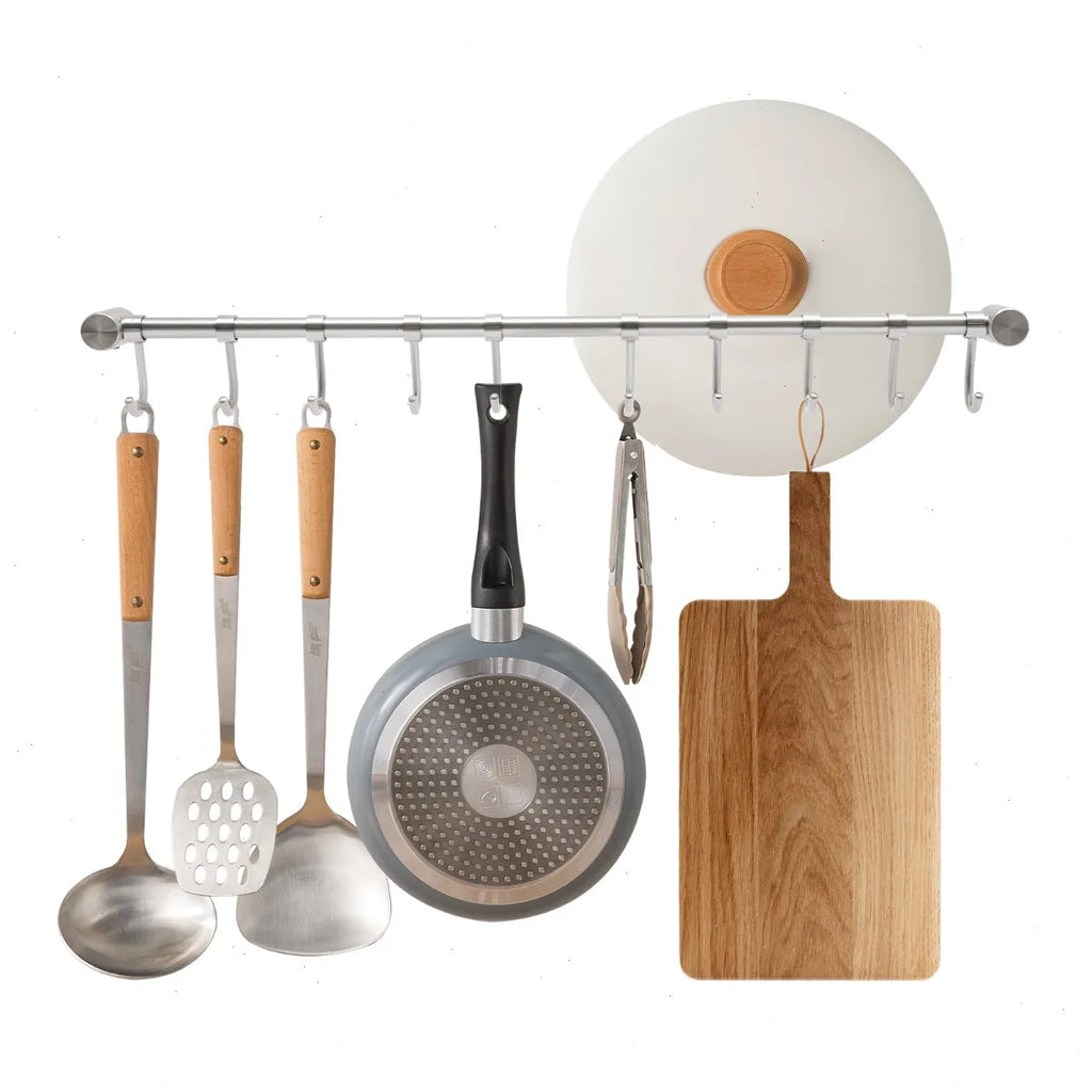Stainless Steel Pot Rack Hanger with 10 Hooks