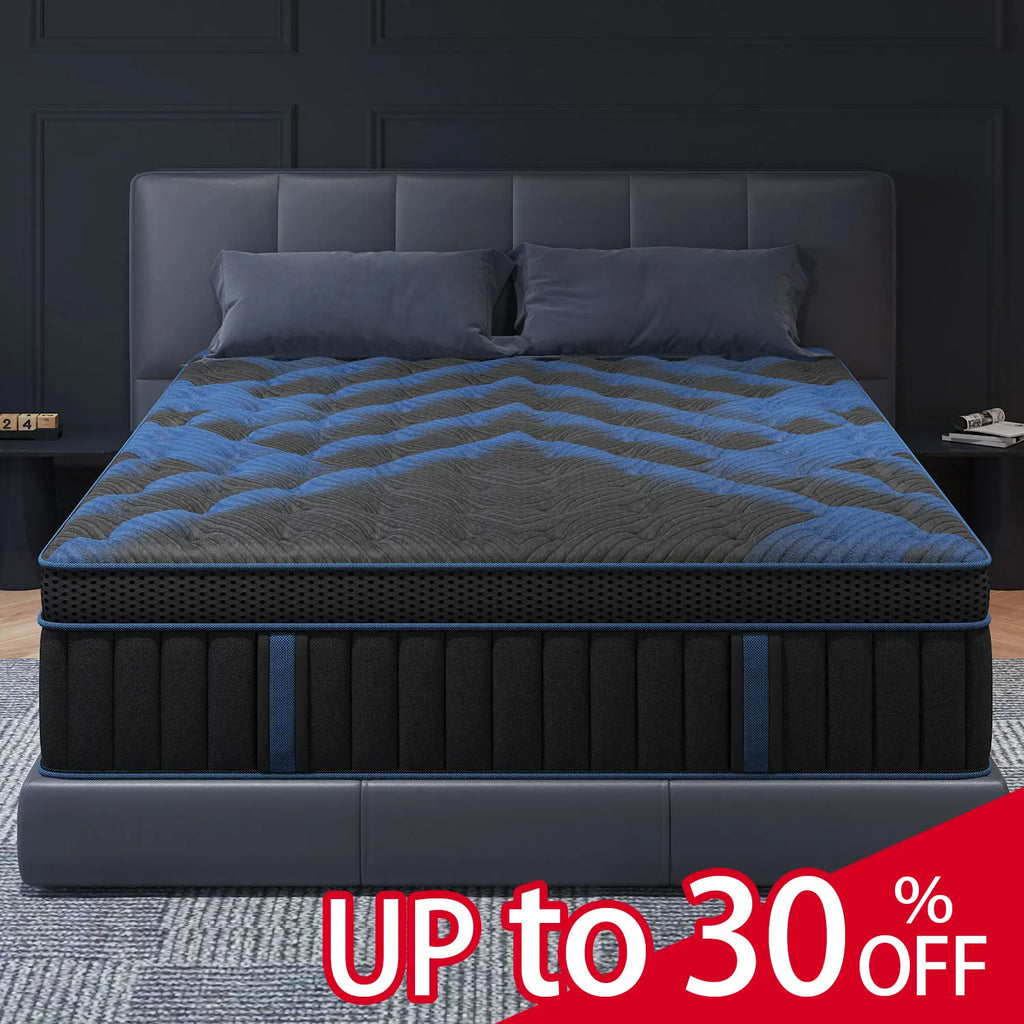14" Hybrid Memory Foam Gel Mattress in Twin, Full, Queen, and King. Medium Firm with Motion Isolation