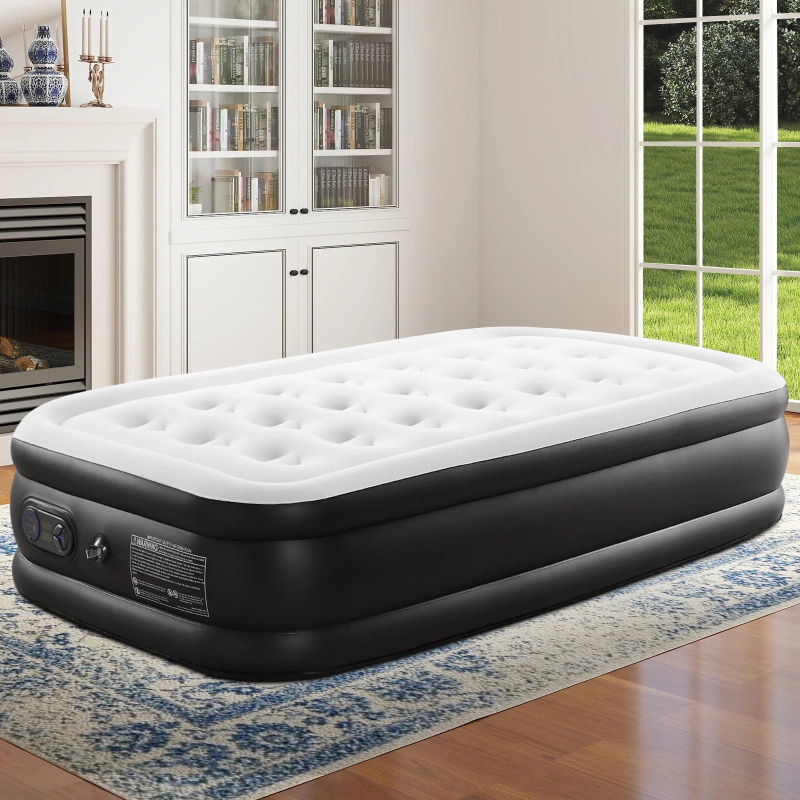 MCQ 16" Air Mattress with Built in Pump Non-Slip Bottom