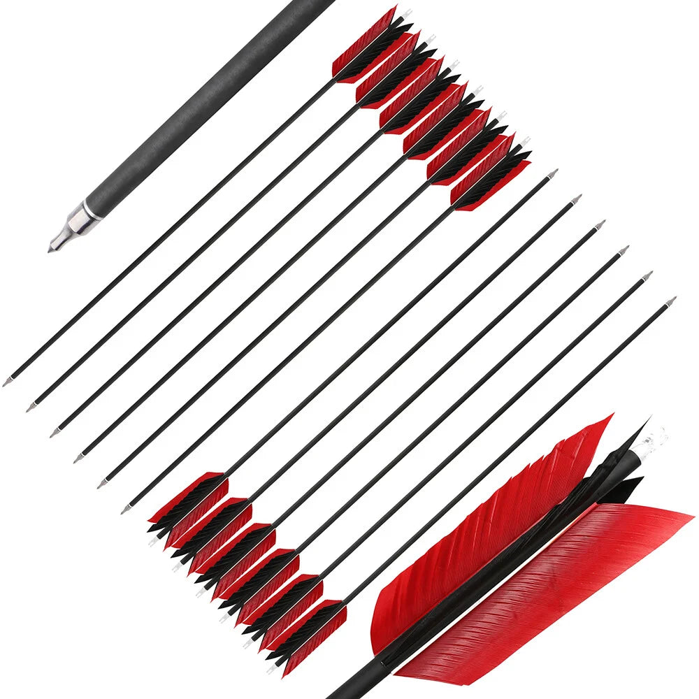 Mixed Carbon Arrows 12pcs 31.5inch