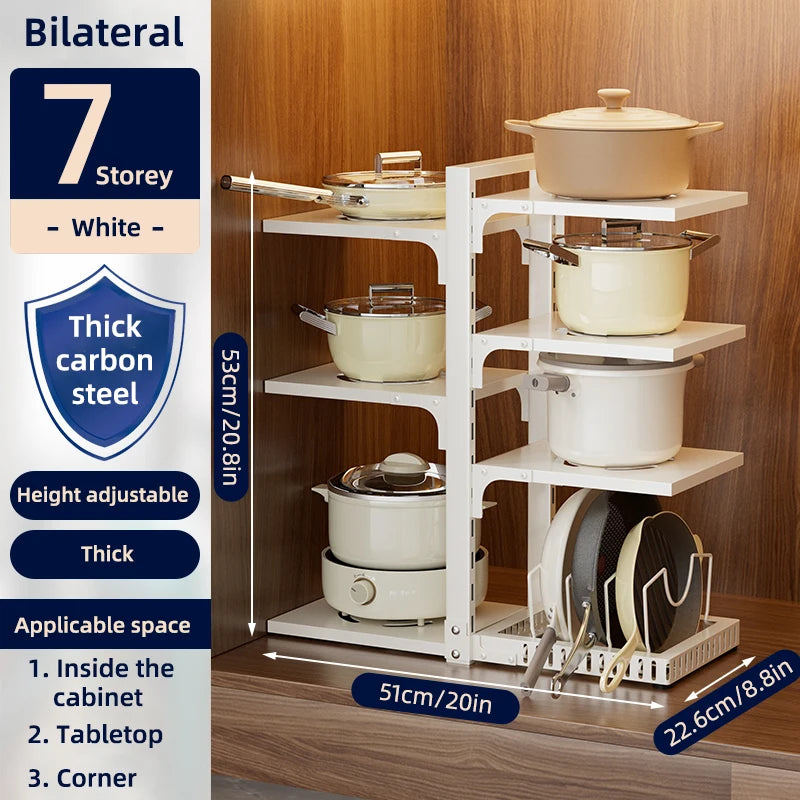 Adjustable Stainless Steel Kitchen Storage Rack