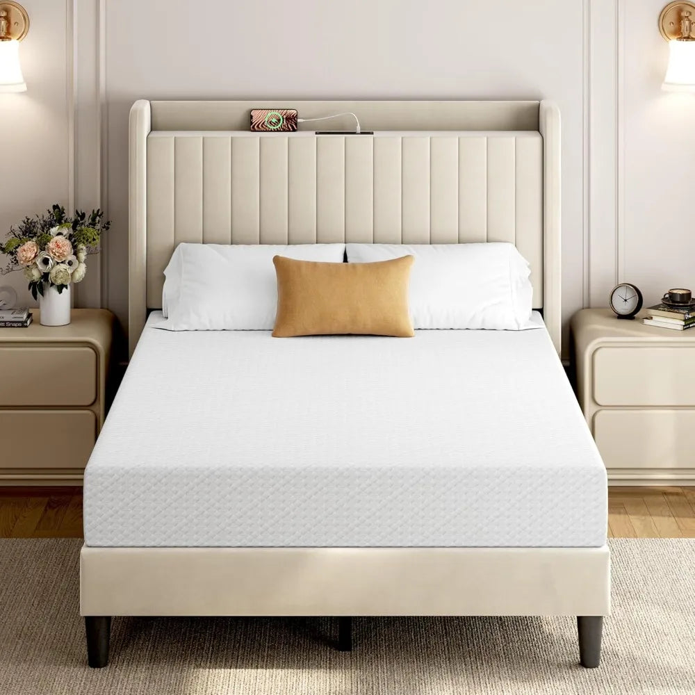8"  Aromatic Cooling Gel Memory Foam Mattress Medium Firm with Motion Isolation