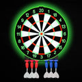 LED Light Up Dart Board with 6 Safe Suction Cup Darts
