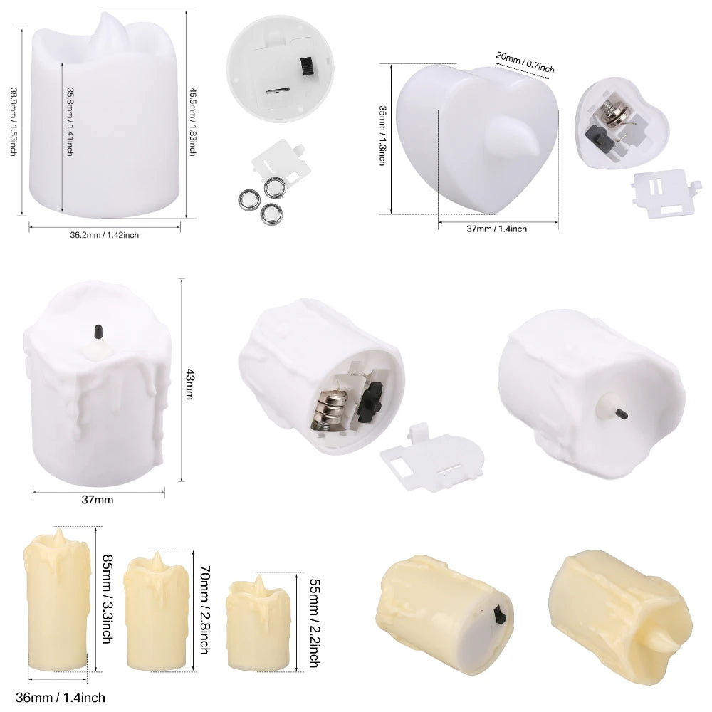 Battery Operated Flameless LED Votive Candles Set/100 Decor